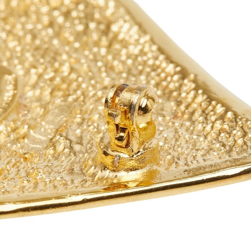 CHANEL Authentic Gold Diamond Logo Brooch - Picture 3 of 5